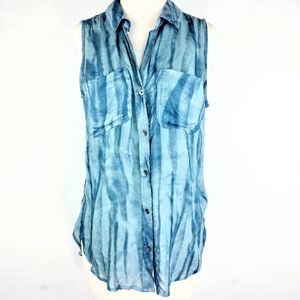 Rock & Republic Button Down Tank Relaxed Fit Sz XS